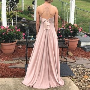 Shimmery Rose Gold prom dress
